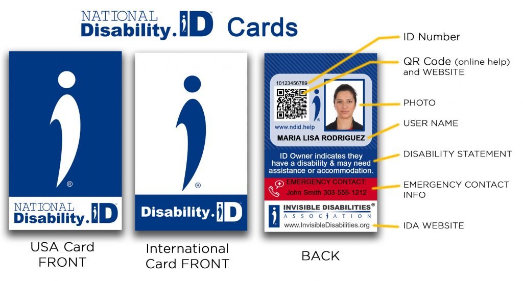 National Disability ID Card - International Disability ID Badge - Invisible Disabilities Association