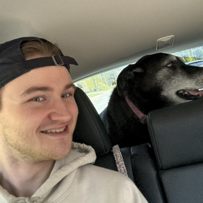 Riley Williams and his dog - Ambassador - Invisible Disabilities Association